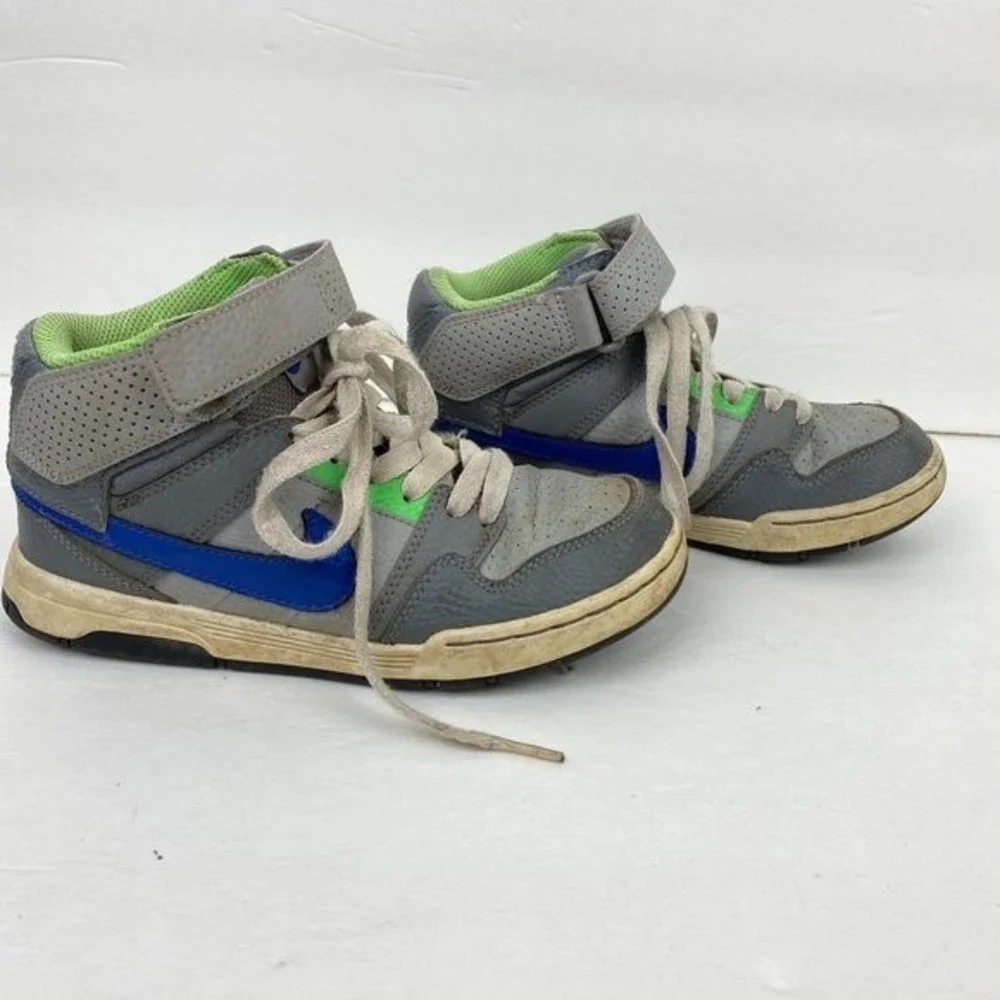 Nike Boy's Leather Gray Tie Sneakers Youth Sz 1.5